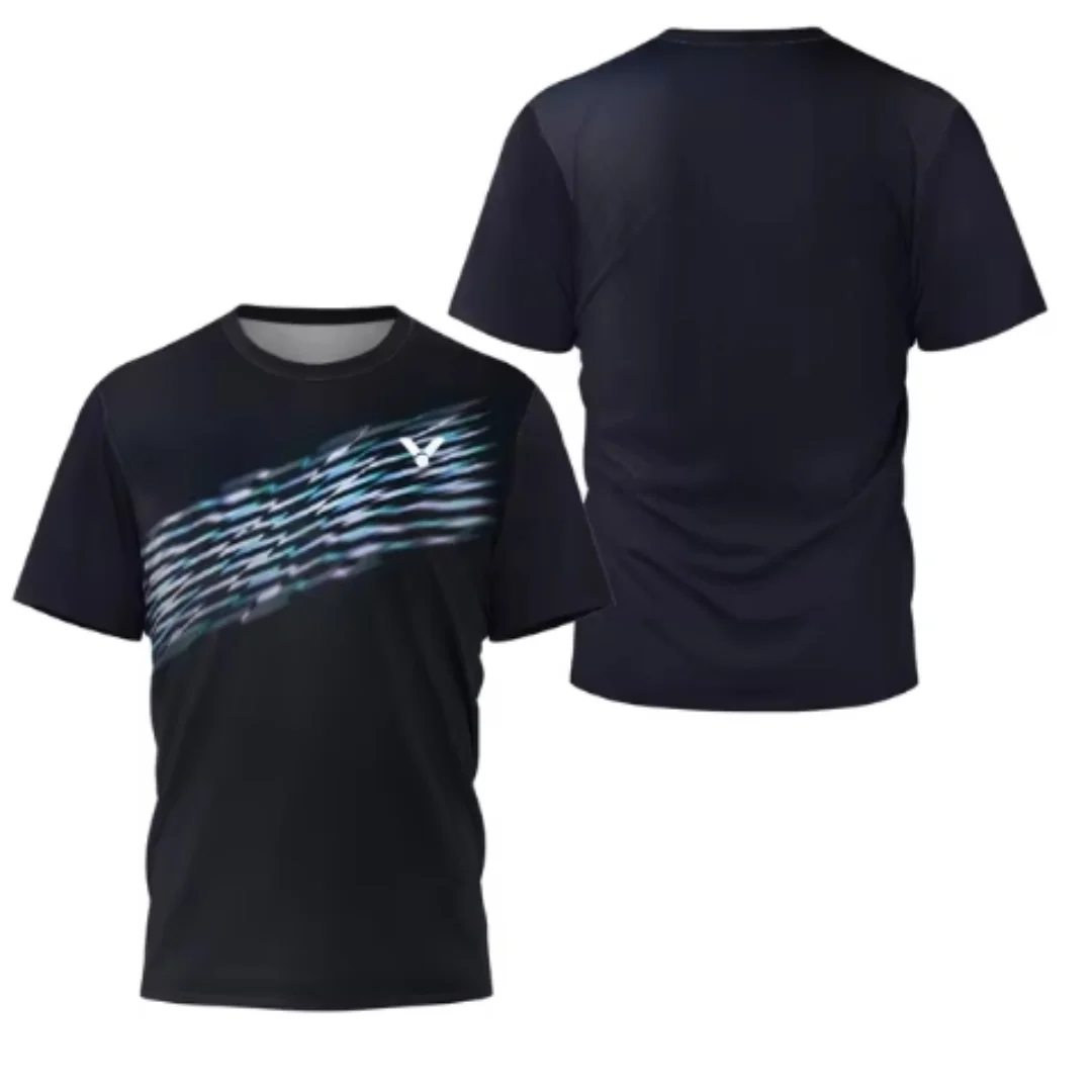 Table Tennis Outfit - Laser neon impressão masculina badminton camiseta