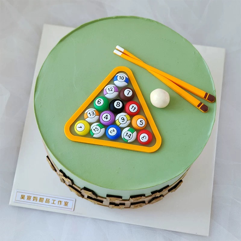 Table Tennis Market - Decoração de bolo de bilhar, feliz