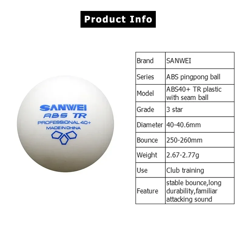 SANWEI-ABS TR 3 estrelas bolas - Table Tennis Vr avaliação e preço